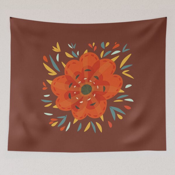 Item preview, whimsical decorative orange flower boriana giormova transparent	 designed and sold by ebzmibxeyg99.