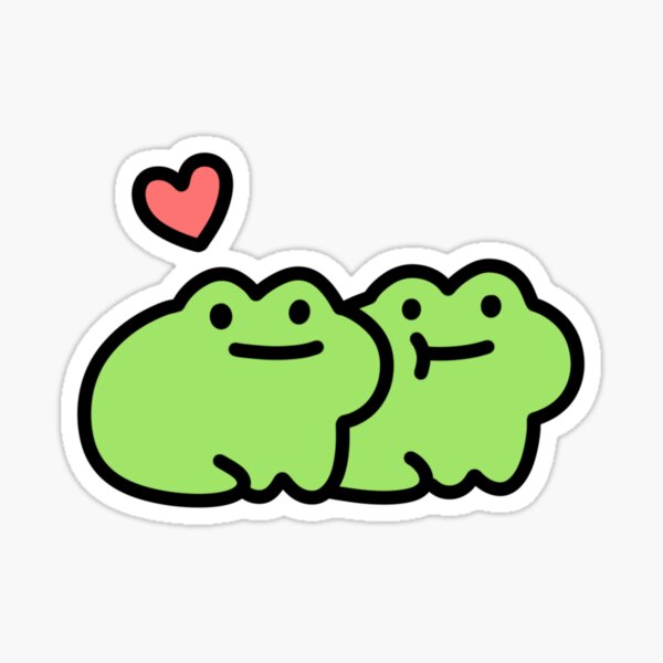 Image via We Heart It  # frog #green #kawaii #red #san…