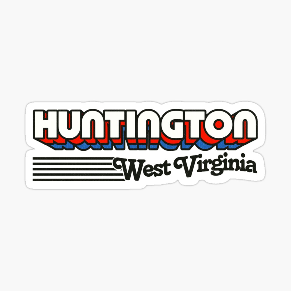 Huntington, West Virginia | Retro Stripes Sticker