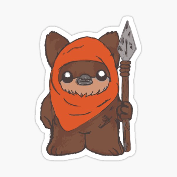 Vista previa del artículo con la obra «Ewok Wicket», diseñado y vendido por katharina-mathe.