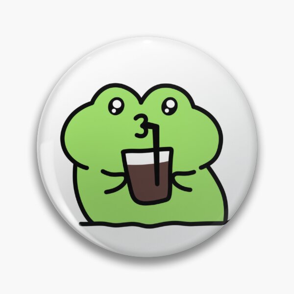 Item preview, Kawaii Frog Sipping Coffee designed and sold by Froggy-And-Co.