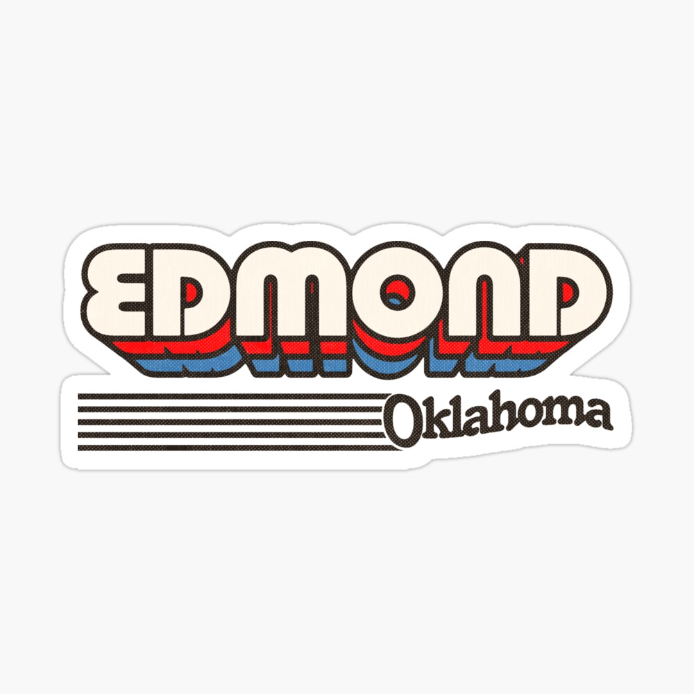 Edmond, Oklahoma | Retro Stripes Sticker