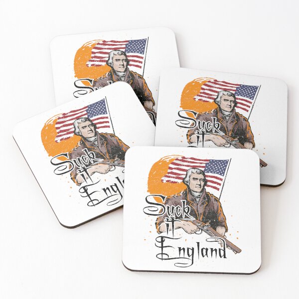 Item preview, hilarious Suck-It England and Funny Fourth Of July 1776 George Washington Tee for mens and womens designed and sold by MotivaChic.