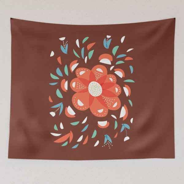 Item preview, whimsical red flower boriana giormova transparent	 designed and sold by ebzmibxeyg99.
