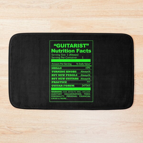 Item preview, Guitarist Nutrition Facts designed and sold by tuapekkong2001.