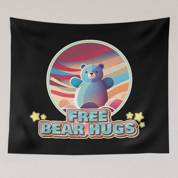 Item preview, Free Bear Hugs - Cute Pastel Colors Aesthetic for Plush Bear Lovers and Huggers Ver2 designed and sold by thecatcouch.