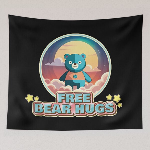 Item preview, Free Bear Hugs - Cute Pastel Colors Aesthetic for Plush Bear Lovers and Huggers Ver3 designed and sold by thecatcouch.