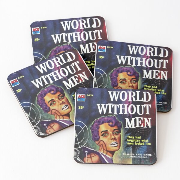 Item preview, World Without Men - Pulp Book Cover designed and sold by Desire To Inspire.