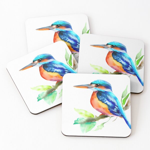 Item preview, Beautiful colorful kingfisher watercolor designed and sold by ColorOfBirds.