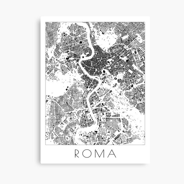 Item preview, Rome Schwarzplan Map designed and sold by margindot.