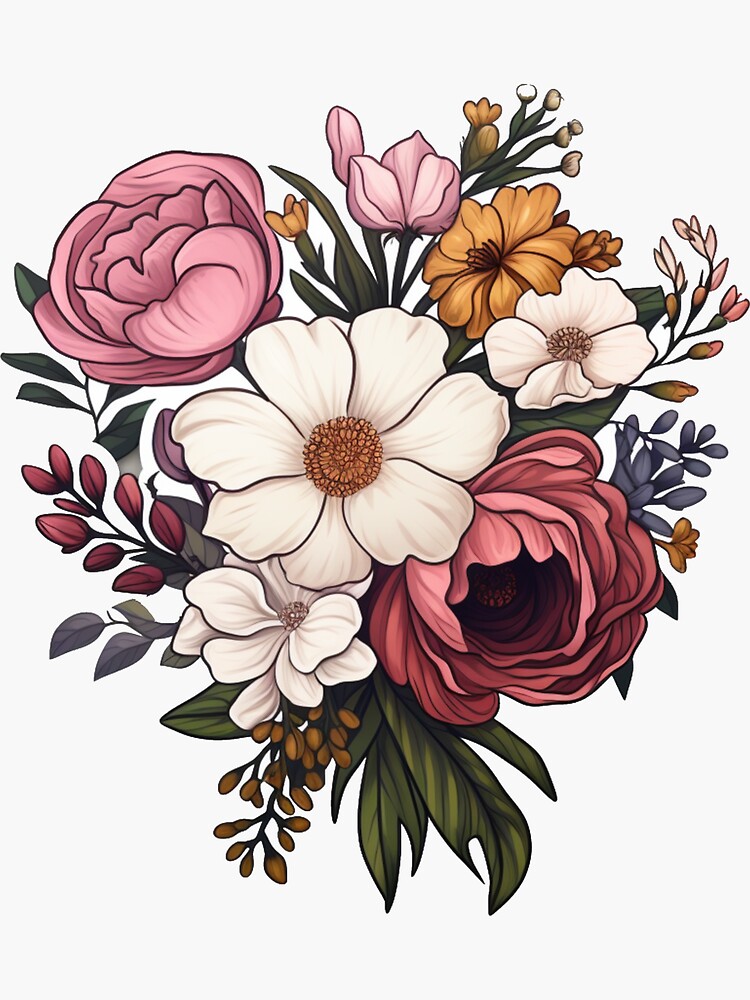 Beautiful flowers' Sticker