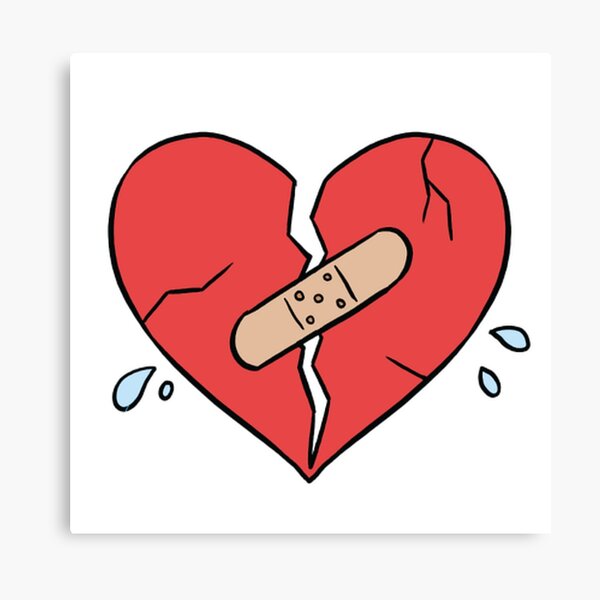 Herz Gebrochen Leinwanddruck Von Lenag56 Redbubble