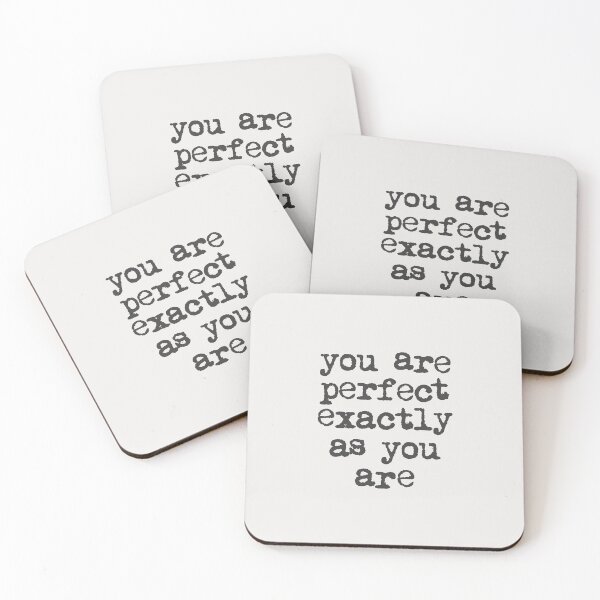Item preview, You Are Perfect Exactly as You Are by The Motivated Type in Black and White designed and sold by MotivatedType.