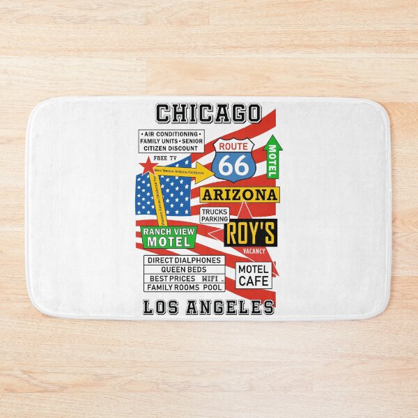 Item preview, USA Motel Route 66 Vintage Travel Chicago Los Angeles designed and sold by PB Mary.