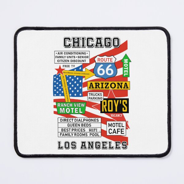 Item preview, USA Motel Route 66 Vintage Travel Chicago Los Angeles designed and sold by PB Mary.