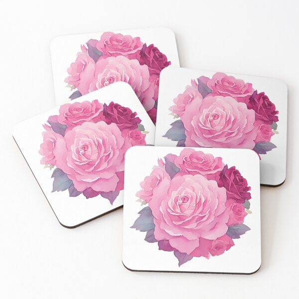 Item preview, Pink roses bouquet watercolor designed and sold by Jayjaynaenae.