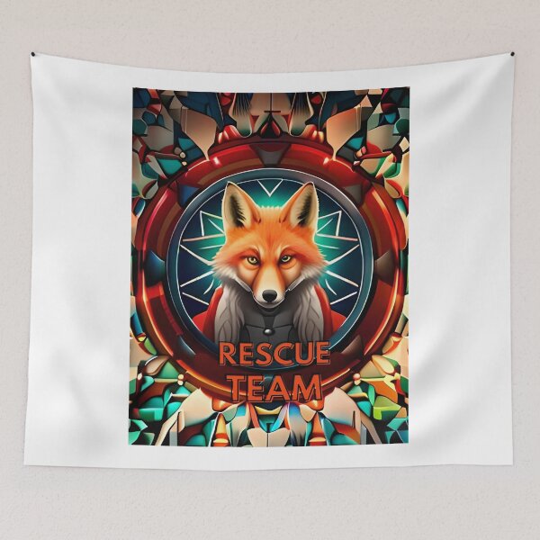 Item preview, Serious fox Cute fox RESCUE TEAM colors strong fox smiling fox designed and sold by Gonçalo  Camara.