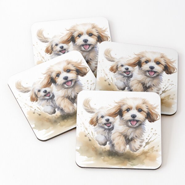 Item preview, Cavachon running with friend dog lover gift designed and sold by TrendingHappens.