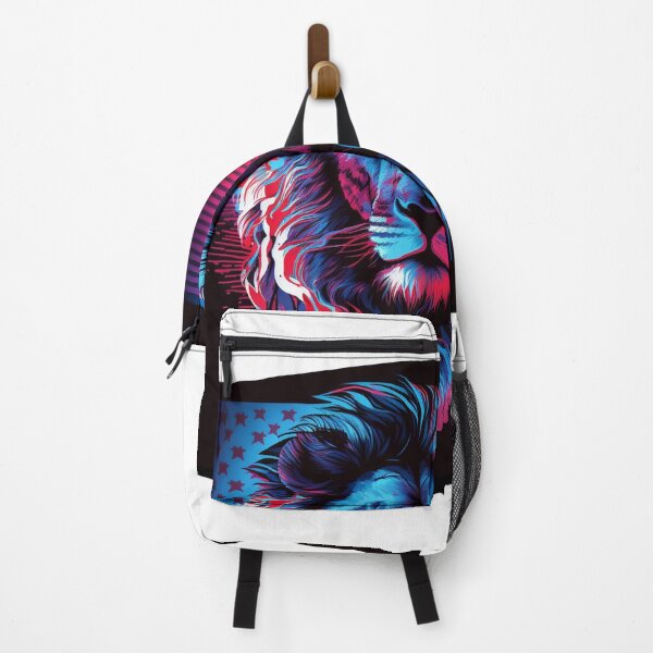 Item preview, Roaring Patriot: Majestic Lion Unites with the American Spirit designed and sold by AnubisArtUSA.