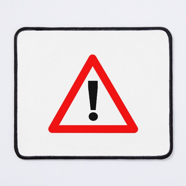 Item preview, Warning Symbol Sign in Red Triangle and Black Exclamation designed and sold by Ching Teoh.