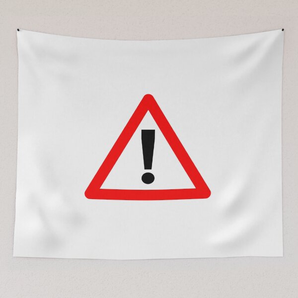Item preview, Warning Symbol Sign in Red Triangle and Black Exclamation  designed and sold by Ching Teoh.