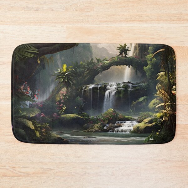 Item preview, Waterfall landscape drawing (pixelated style) designed and sold by Radibor78.