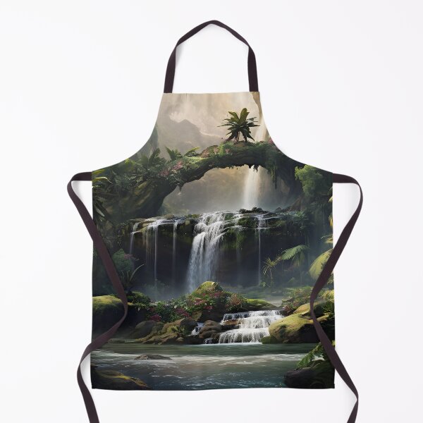 Item preview, Waterfall landscape drawing (pixelated style) designed and sold by Radibor78.