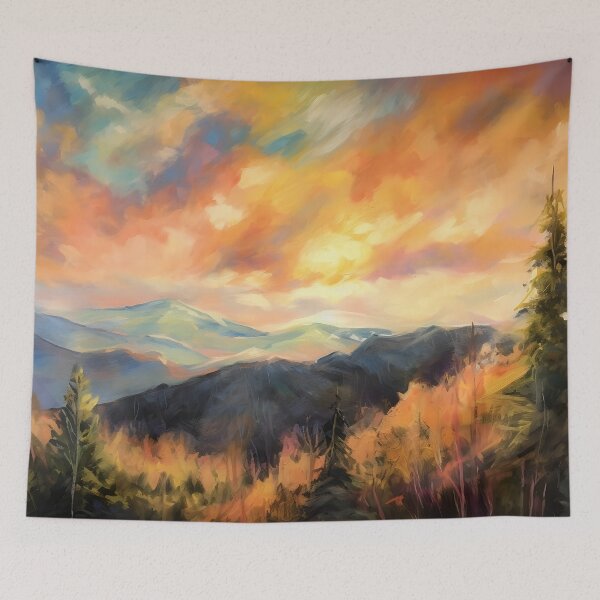 Item preview, The mountain view landscape 1 designed and sold by Red Witch Art.