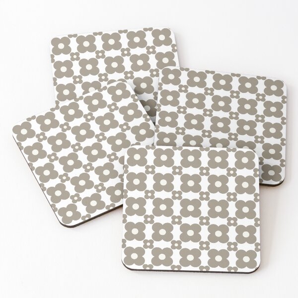 Item preview, Minimalist Greige Colour Flower Pattern designed and sold by Brightful Creations .