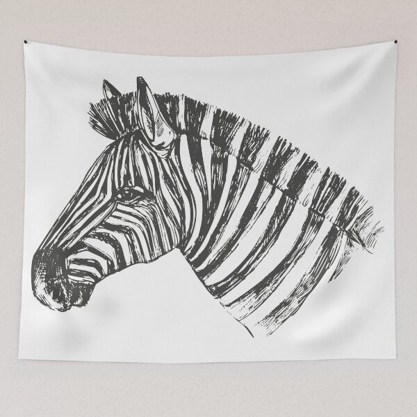 Item preview, Zebra head drawing designed and sold by bokasin.