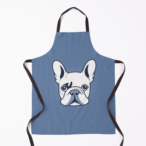 Item preview, french bulldog head in blue background designed and sold by bigmoments.