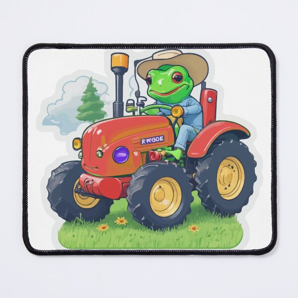 Item preview, Cute Frog Driving a Tractor Design farmall Frog Sticker Design | Charming and Playful Art on designed and sold by Koolzilla.