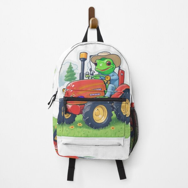 Item preview, Cute Frog Driving a Tractor Design farmall Frog Sticker Design | Charming and Playful Art on designed and sold by Koolzilla.