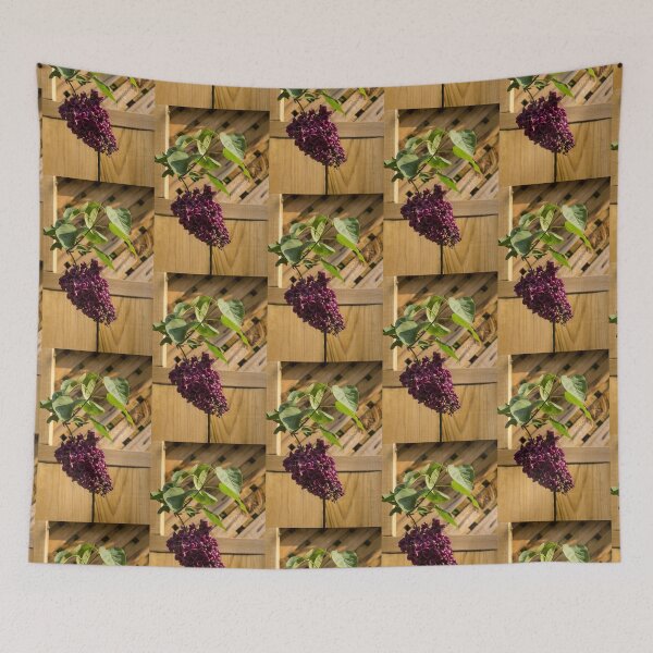 Item preview, Ultra Violet Escape Artist - Lilac Bloom over Wooden Fence designed and sold by Georgia Mizuleva.