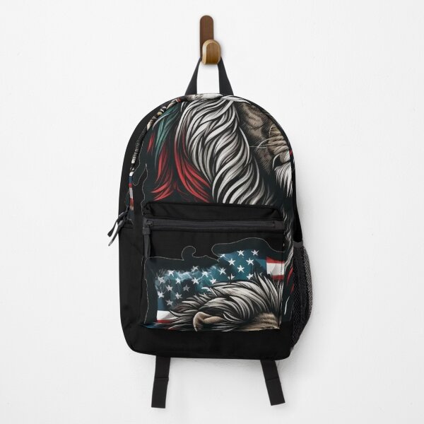 Item preview, Roaring Patriot: Majestic Lion Unites with the American Spirit designed and sold by AnubisArtUSA.