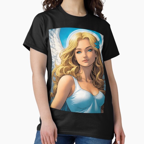 Angel Blue - Engel des Friedens und der Liebe – Fantasy Comic Art Serie Classic T-Shirt