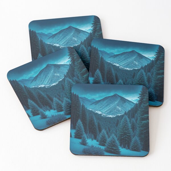 Item preview, A Dense Evergreen Forest Covering the Slopes of the Mountains, Ai Generated Art designed and sold by AiGens.