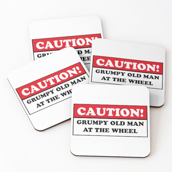 Item preview, Caution - Grumpy Old Man At The Wheel / Funny Grumpy Man Car Window Bumper designed and sold by FantaztikGifts.