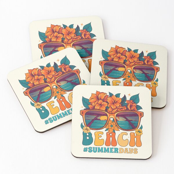 Item preview, National Beach Day, tropical flowers designed and sold by HolidayBug.