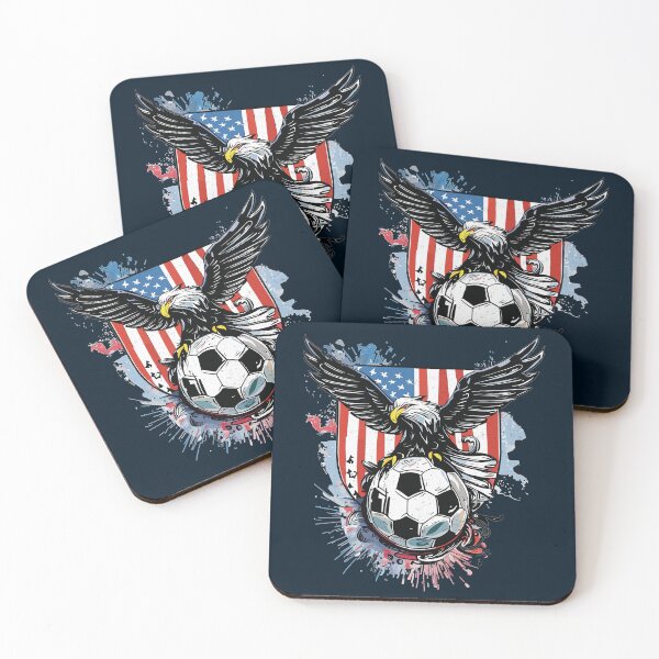 Item preview, USA Soccer Crest with Grunge American Flag and Bald Eagle designed and sold by Numero14.