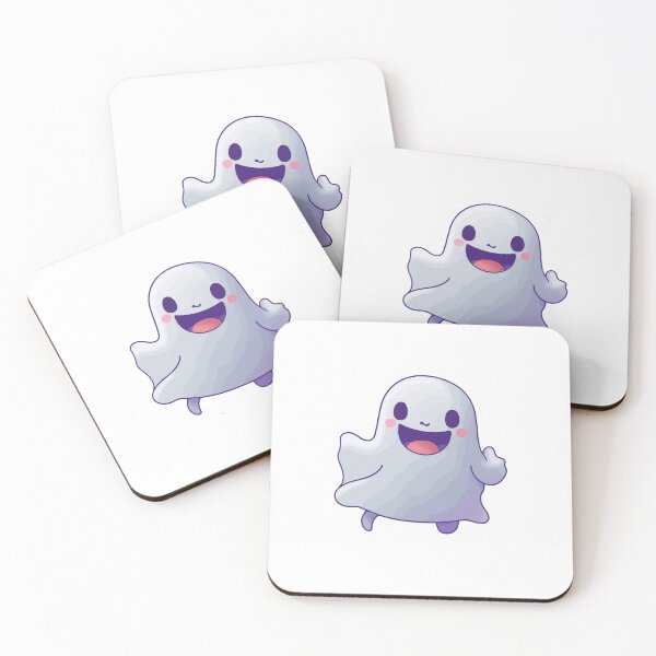 Item preview, Happy and Adorable Ghost: Charming Sticker to Add a Cute and Playful Touch of Spookiness to Your Collection, Perfect for Halloween and Beyond! designed and sold by Koolzilla.
