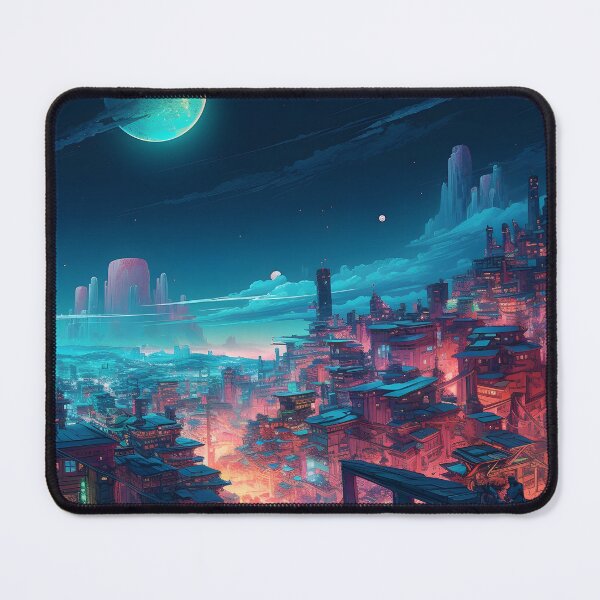 Item preview, Ethereal Futuristic City at Night Sci Fi Art designed and sold by PeteRascal.