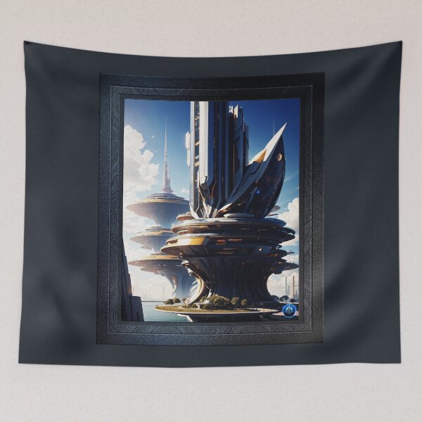 Item preview, The Xentaris Sky City Of Levenkar Science Fiction AI Concept Art by Xzendor7 designed and sold by Xzendor7 Digital Art Creations.