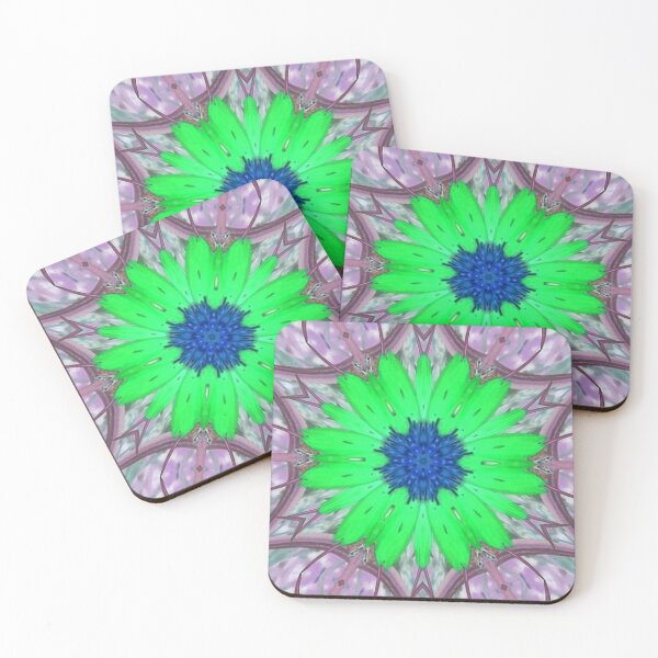 Artikelvorschau, Psychedelische Kunst, Blume, grüne und blaue Blume, abstrakte Blume entworfen und verkauft von larissa-myrie.