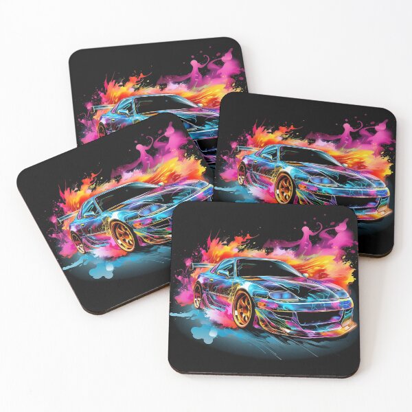 Item preview, JDM Drift Car Up in Colorful Smoke designed and sold by DaliusD.