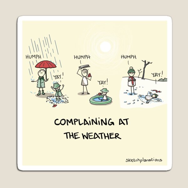 Item preview, Complaining at the weather designed and sold by Sketchplanations.