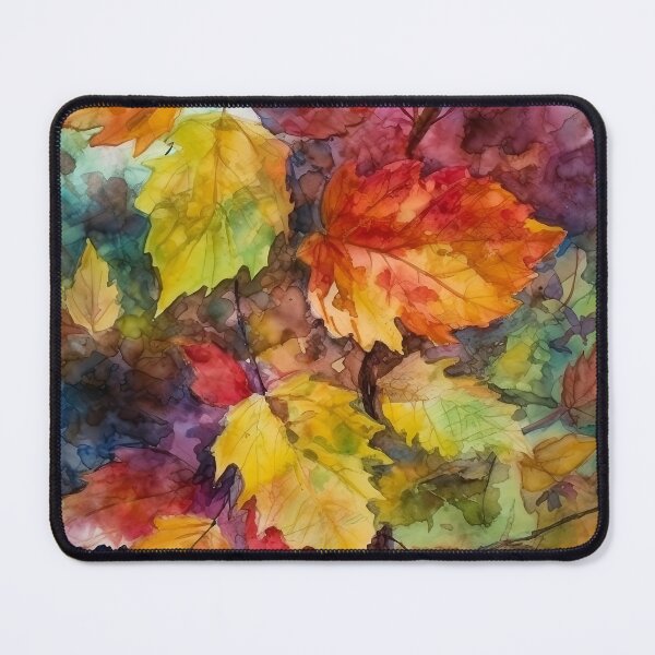 Item preview, Colorful Autumn leaves watercolor designed and sold by Red Witch Art.