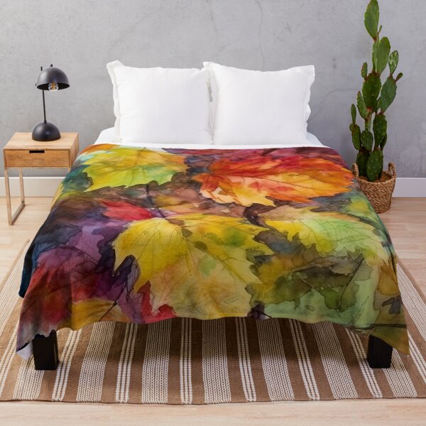 Item preview, Colorful Autumn leaves watercolor designed and sold by Red Witch Art.