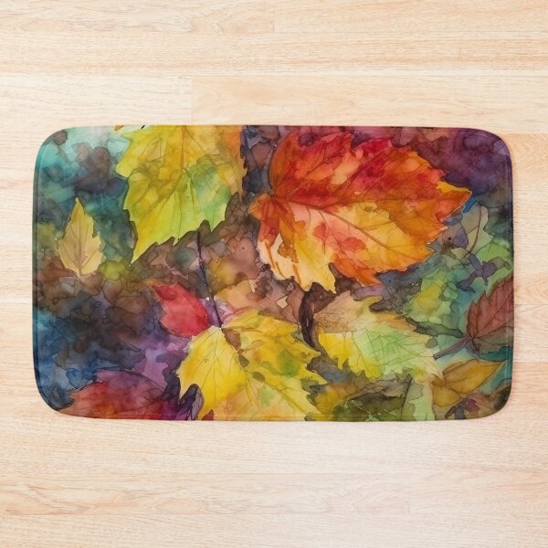 Item preview, Colorful Autumn leaves watercolor designed and sold by Red Witch Art.