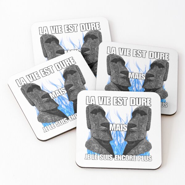 Item preview, Life is Hard, But I'm Harder - Humor, Funny, Pun, Moai, Giga Chad designed and sold by StylishPlatypus.
